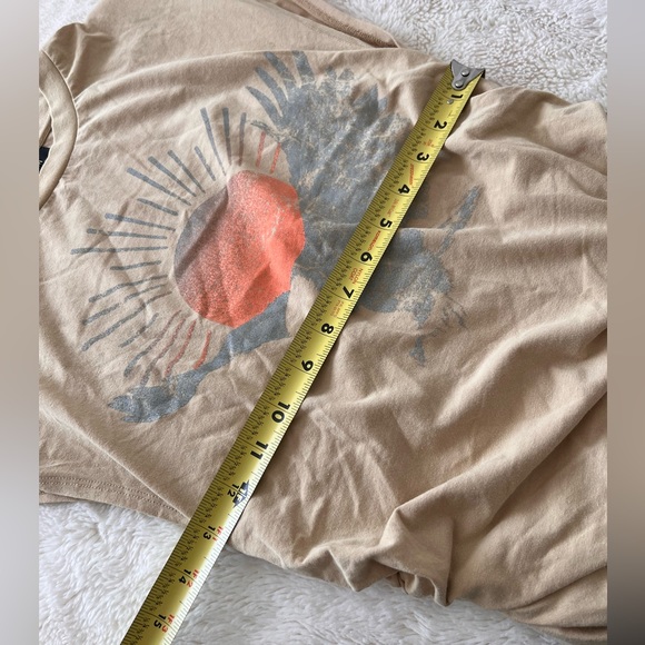 AFRM graphic tank with shoulder pads size xs tan - Picture 8 of 9